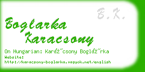 boglarka karacsony business card